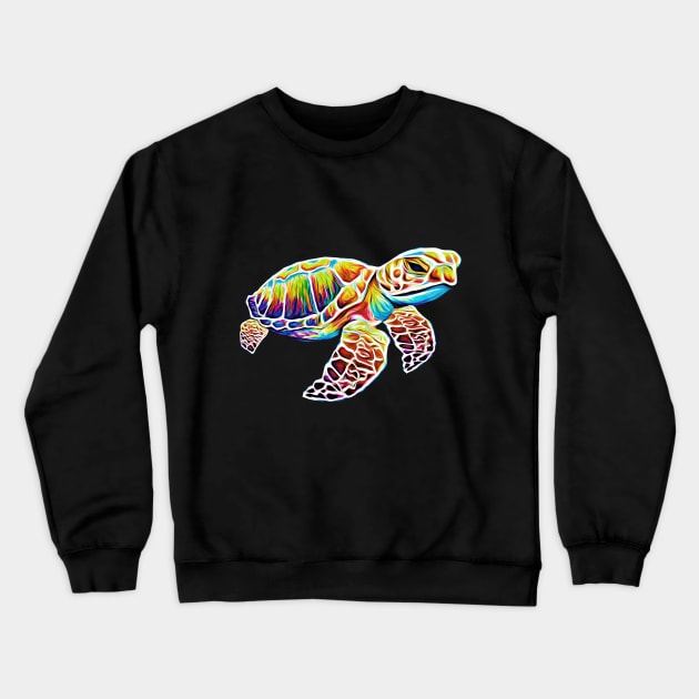 Sea Turtle No. 3 Crewneck Sweatshirt by RockettGraph1cs